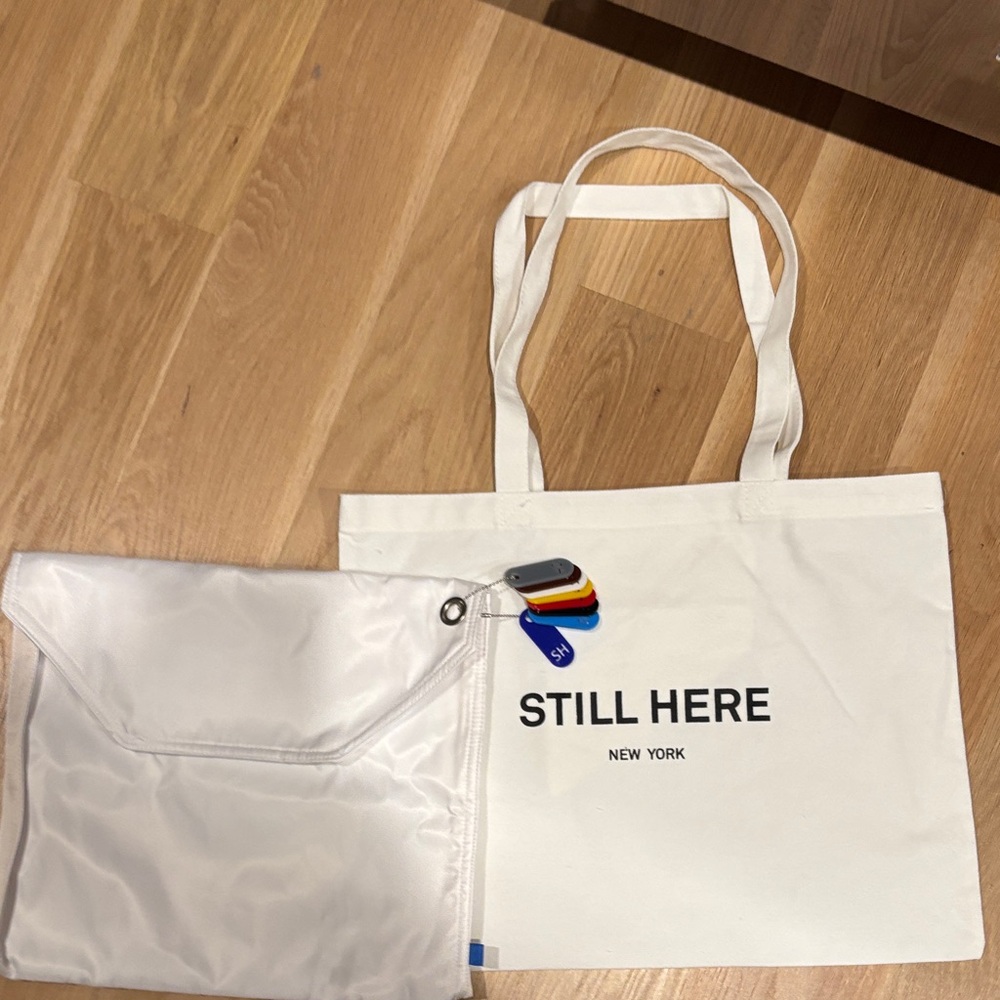 Still here New York canvas tote and pouch